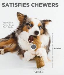 Juguete masticable duradero para perros Dogwood, grande - Palo masticable de larga duración hecho con madera real - Fabricado en EE. UU., L