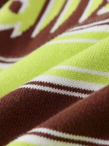 Annil Ropa infantil: Jersey de algodón de cuello redondo a rayas para niños, adultos, suéter de otoño