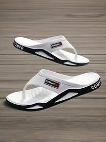 1 Pair Women Wave Massage Flip Flops, Casual Beach Flat Sandals, Summer Sports Thong Slippers