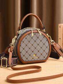 Conjunto de Bolsa e Carteira de Couro Macio - 3 Peças - Conjunto de Bolsas Femininas da Moda - Bolsa de Ombro Casual Versátil com Zíper e Acabamento com Pintura na Borda