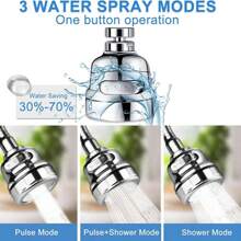 360 Degree Faucet Extender Plastic Abs 3 Mode Faucet Extension Aerator Water Saving Faucet Tap Nozzle For Kitchen Bathroom