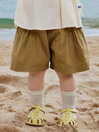 mini bala Baby Girl Cartoon Graphic Elastic Waist Loose Shorts