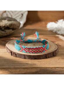 1pc Bohemian Style Colorful Woven Tassel Bracelet, Suitable For Women, Appropriate For Everyday Wear - Multicolor - View 21