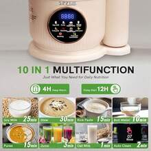 SPZTJK Automatic US Plug Multi-Functional Soy Milk Maker, Silent Operation, For Making Milkshakes, Rice Cereal, Juice, Food Supplements, With Stirable Ice Cubes And Juice Functions, Effortless Cooking - Xem 6