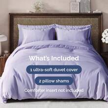 Cover Queen Size Set - Extra Soft Queen Size Duvet Cover 90 X 90 With 2 Pillow Shams - Hotel Luxury Easy Care And Fade Free W/ Zipper Closures & Ties - Breathable Bedding Set (Light Sage Green) - 36 - 薰衣草(無被子) - 查看 8