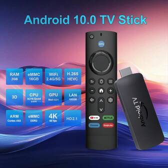 I96 D6 Android TV Stick, Audio 4K Streaming TV Stick, 1GB RAM And 8GB ROM, Support 2.4G/5G WiFi, With Remote Control, TV Stick, 4k HD Streaming