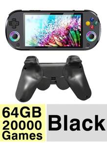 1 Set tragbare Handheld-Spielekonsole mit 5-Zoll-HD-Bildschirm, unterstützt kabelloses 2-Spieler-Gamepad, mit 30.000 nostalgischen Retro-Klassikern und 30 Simulatoren wie PS1/GBA, mit tragbarem Arcade-Joystick, ideal als Geschenk zum Geburtstag oder Feiertag für Männer und Ehemänner