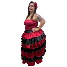 Women Skirts - 黑紅金 - 查看 3