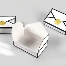 Set de 8/16/24 sellos de cera para sobres con diseño creativo en negro y blanco, con estampado dorado adecuado para cajas de regalo de boda, compromiso, fiestas de boda y uso en feriados