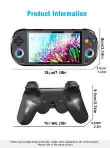 1 Set tragbare Handheld-Spielekonsole mit 5-Zoll-HD-Bildschirm, unterstützt kabelloses 2-Spieler-Gamepad, mit 30.000 nostalgischen Retro-Klassikern und 30 Simulatoren wie PS1/GBA, mit tragbarem Arcade-Joystick, ideal als Geschenk zum Geburtstag oder Feiertag für Männer und Ehemänner