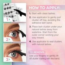 Ardell Active Press On DIY Lash Clusters False Eyelashes Cluster Lashes PreGlued Underlash Eyelash Extensions Pump'n 1pack -It Is Important For Beauties-It Is Important FOR Beauties - Black - View 5