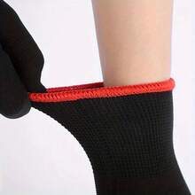 1 套 24/12 透气尼龙工作手套，不含 PU 涂层和硅胶，不防水，适用于建筑、DIY、园艺（如挖掘、种植、除草）、指甲和手指保护，男女通用全指手套，可机洗 - 彩色 - 查看 4