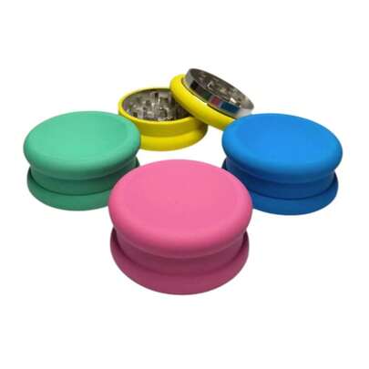 Grinder molinillo especias metal silicon forma macarrón cocina accesorios triturar especias eficiente compacto portátil diseño creativo coleccionable duradero