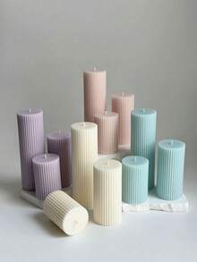 3D蜡烛模具，矩形圆柱树脂模具，用于香薰蜡烛和香皂制作、家居装饰 - 白色 - 查看 5