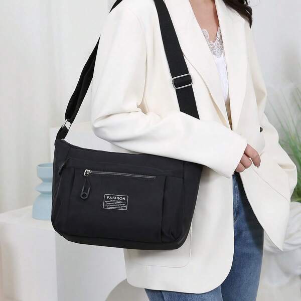 Women Casual Crossbody Bag, Lightweight Zipper Pocket Purse, Shoulder Coin Pouch