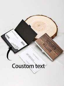 Customized Business Card Boxes Business Gifts For Men And Women Business Card Boxes Suitable For Daily Use Can Be Given To Friends Family Or Partners Wallet Mini Wallet Purse Wallet School Supplies Wallet - Multicolor - View 2