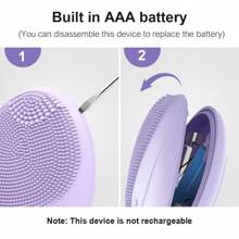 Cepillo facial de limpieza eléctrico de silicona suave para dientes, cepillo de limpieza facial vibratorio para una limpieza profunda, exfoliación suave y masaje facial