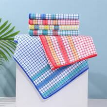 4 piezas de tela, 4 colores de toallas de cocina, paños de cocina a cuadros de colores, toallas de cocina a rayas y a cuadros, cuadros azules, cuadros rojos, cocina y comedor, suministros de cocina