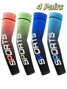 4 Pares de Mangas Protetoras UV, Mangas Esportivas Respiráveis e de Secagem Rápida, Cobre-Braços Unissex de Proteção UV para Ciclismo, Pesca e Atividades ao Ar Livre, Luvas Finas e Versáteis para Direção, Presente para Mulheres
