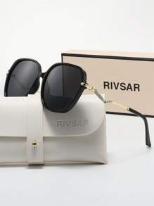 RIVSAR Óculos de Sol Polarizados Elegantes de Olho de Gato com Cristais para Mulheres, Óculos de Sol Redondos Transparentes Fashion para Uso Externo, Casual, Festa, Viagem e Férias, Óculos de Sol de Marca Premium para Presente de Feriado, Adequados para o Dia dos Namorados, Natal e Halloween