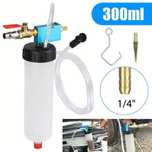 Vacuum Brake Bleeder Car Vehicle Tank Fluid Oil Change Pump Equipment Tool Kit, For Car Motorcycle, Capacity 300ML+73 '' Hose - trắng - Xem 1
