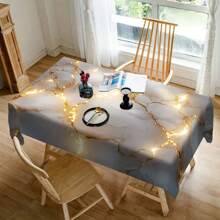 1/20 Stücke elegante goldene und weiße Marmorierung Tischdecke - luxuriöses Polyester, rechteckige Tischdecke für Zuhause, Büro oder Schreibtischnutzung, perfektes Geschenk für Feiertage, Esszimmer Dekoration