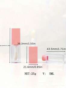 5ML Large Deer Foot Lip Gloss Tubes Empty Refillable Plastic Lipstick Lip Balm Container DIY Lip Brush Oil Accessories