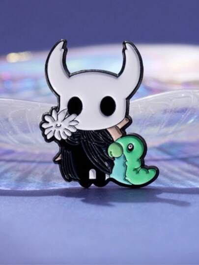 1 pieza Broche de esmalte único de Hollow Knight, insignia de personaje de anime japonés genial, pin de joyería de moda, regalo para amigos