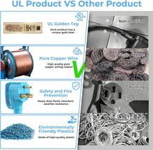 CircleCord 30 Amp 50 Feet RV Power Cord Twist Locking, Heavy Duty 10 Gauge 3 Wire STW Pure Copper Wire With Grip Handle, TT-30P To L5-30R With Cord Organizer For RV Trailer Campers