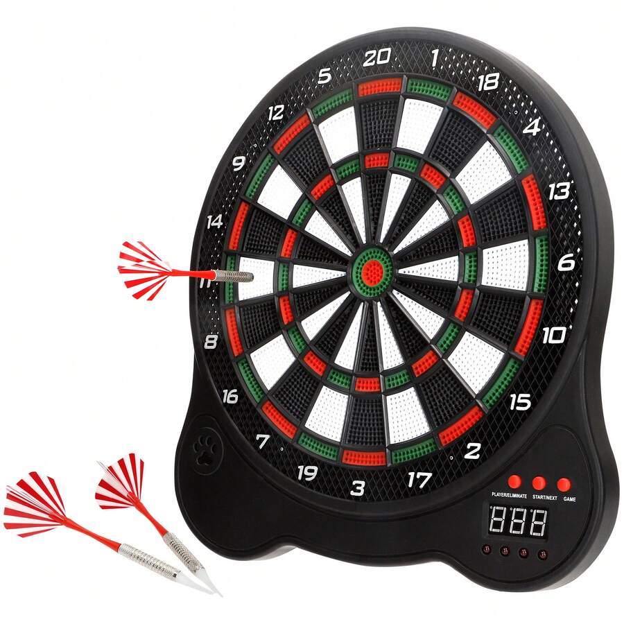 Aktive Diana electrónica hasta 4 jugadores, pantalla y marcador digital con 29 juegos diferentes, 5 variaciones, incluye 3 dardos flexibles31x20x33 cm ✅ Entrega 24/48h a España (península) - Blanco - Ver 1