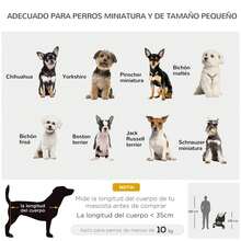PawHut Carrito para Perros Plegable Carrito para Perros Pequeños con Cubierta para Lluvia Ventana de Malla Cesta y 2 Ruedas Universales Carga 15 kg 80,5x51,5x100 cm - Caqui - Ver 2