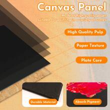 Black Canvas Board For Painting, 12 Pack Multi Size 11x14, 9x12, 8x10, 5x7(3 Of Each), Primed, Acid Free Artist Canvas Panels For Oil Acrylic & Watercolor Paint,Back To School,School Supplies