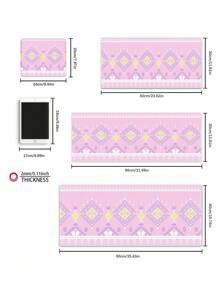 Rosa Geometrisches flaches Mauspad - Das Mauspad hat einen rutschfesten Boden, exquisite Nähte und verschiedene Größen zur Auswahl, geeignet für verschiedene Büroumgebungen.