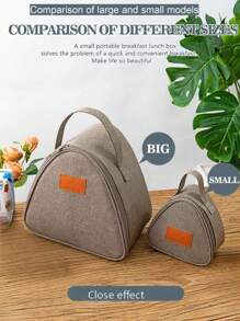 1 Stück neue dreieckige Reiseball Tasche, tragbare Lunch Tasche, Minimalistisch Mode Lunch Tasche, Büro Ess Tasche, große Kapazität Picknick Tasche, Studenten Lunch Tasche, kein Lebensmittelkontakt