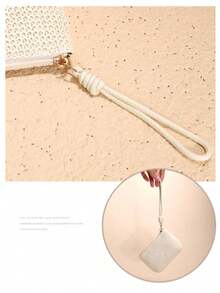 1/2/3/4 piezas Monedero de paja tejida para mujer, monedero pequeño portátil de mano con llavero, bolsa de almacenamiento para llaves y tarjetas, cartera pequeña de paja tejida, bolso de mano portátil, portallaves y portatarjetas, bolsa de almacenamiento colgante de mano, cartera para mujer, mini cartera, cartera de muñeca, monedero - Multicolor - Ver 3