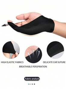 1Pc Black 3-Layer Painting Gloves, Spray Paint Fingerless Gloves, Art Tool DIY Gloves, Suitable For Art Creation Teaching, Artists, Students, Painting, Sketching Gloves, 4 Styles And Sizes, Suitable For Gift Giving,Back To School,School Supplies