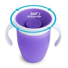 360° Magic Water Cup, Infant & Toddler Drinking Cup, Silicone Sippy Cup With Handle And Lid, Anti-Spill Anti-Choke Design, Slow Flow Prevents Choking - Multicolor - View 9