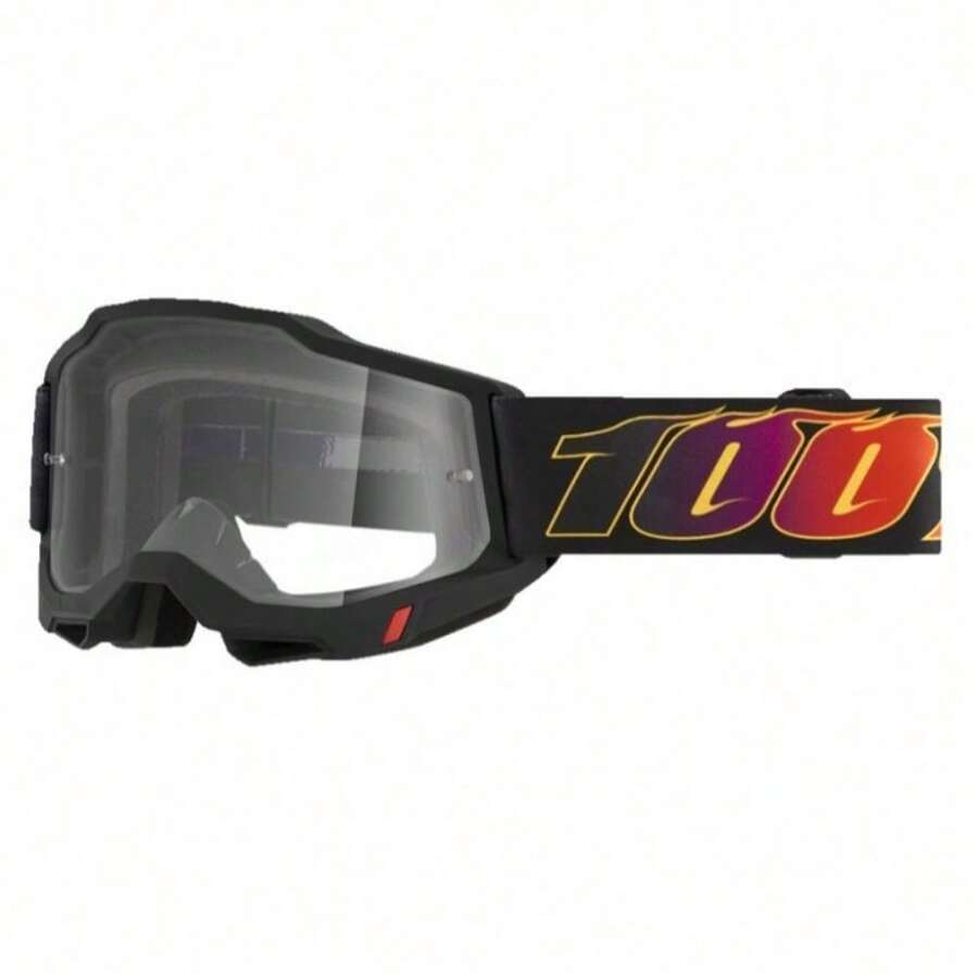 Accuri 2 Clear Lens MX Motocross Offroad ATV Goggles - Pick Color - El Diablo Black - View 1
