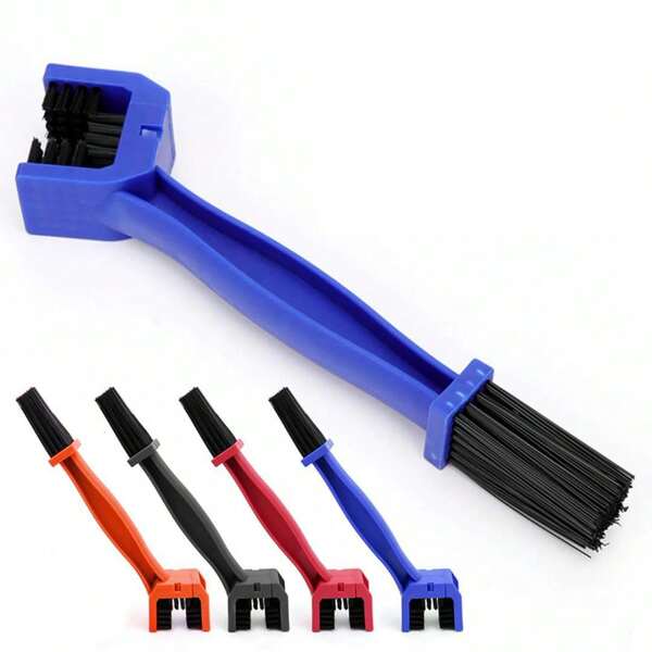 1pc Road & Mountain Bike Chain, Cassette, Chainring Cleaning Brush Tool, 3-Face Brush For High-Efficiency Cleaning Of Chain, Chainring And Cassette