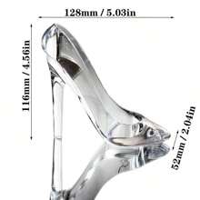 1PC Exquisite Crystal High Heels Decorative Ornaments, Transparent Acrylic Material Living Room Kitchen Room Decorative Ornaments Highly Attractive Crystal High Heels, Suitable For Weddings, Parties, And Women's Gifts