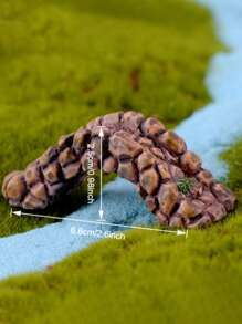 12pcs/Set Mini Fairy Garden Decorations Flowers & Plants Landscape Ornaments For Potting, Lawn, Bridge, Waterwell, DIY Garden Pond Decor, Miniature Statues
