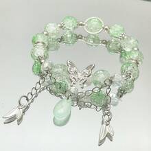 Nature-Inspired Butterfly & Water Drop Charm Bracelet, Multi-Color Sweet Minimalist Design, Suitable For Daily Wear, Perfect Gift For Friends And Family