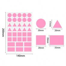 10pcs Colored Triangles Rectangular Dot Stickers For Kids Student DIY Jigsaw Puzzle Geometry Stickers Scrapbook Labels