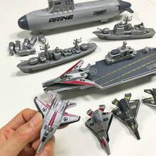 The Children's Aircraft Carrier Model, Nuclear Submarine Launcher Toy, 6pcs Airplane Toy Fighter, Frigate Cruiser Educational Military Scene Toy Set Is Suitable For Boys And Girls Aged 3-12. The Perfect Gift For Birthdays, Christmas, Children's Day And Other Holidays - Aircraft Carrier Launcher + Submarine Launcher + 6pcs Fighter Jets - View 6