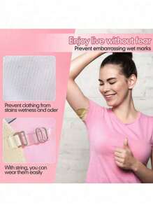 Almohadillas ultrarresistentes antitraspirantes para axilas para hombres y mujeres - 10/8/6/4/2/1 pieza de protectores de axilas invisibles, con adhesivo extra y transpirables para hiyab/tobe - Protección contra el sudor durante 24 horas en calor, gimnasio, viaje (lavable)