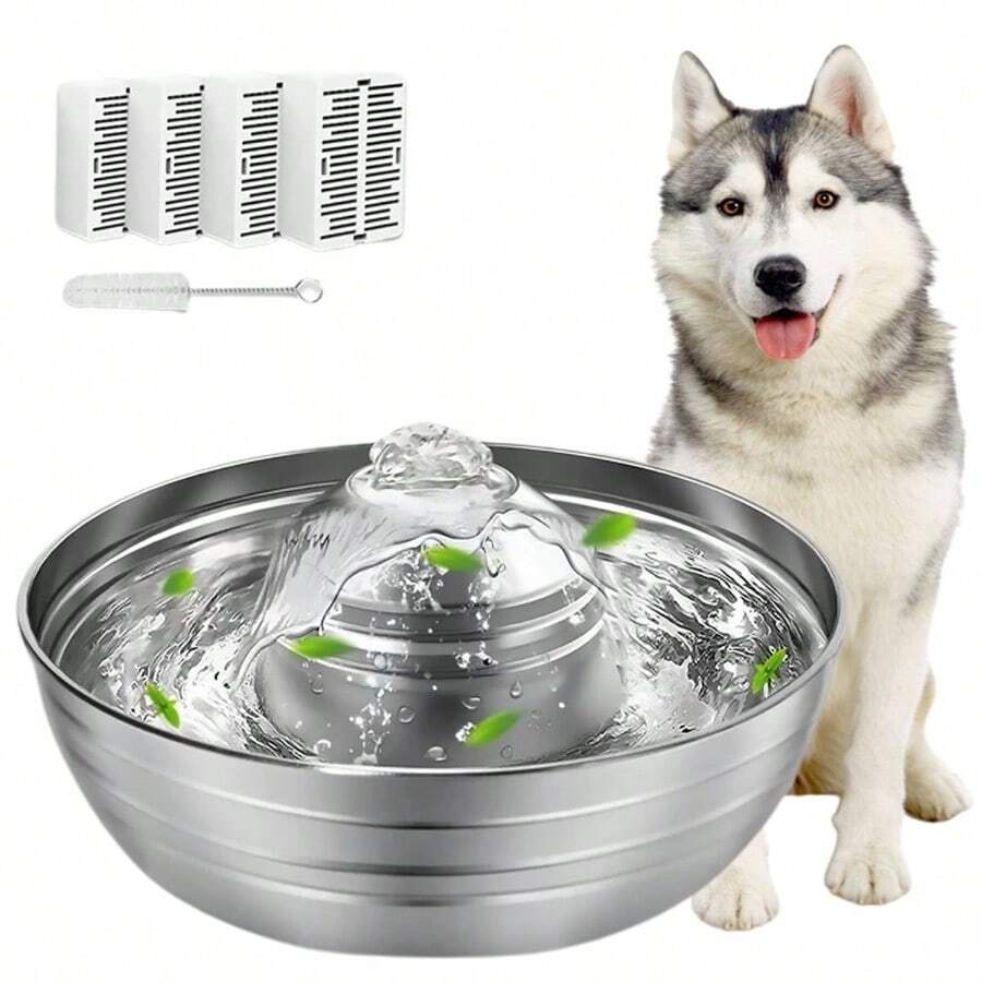 360°Automatic Cat Water Dispenser 67oz 2L Silent Pet Drinking Fountain With 5 Filter For Dogs Cats Small Animals - asPic - View 1