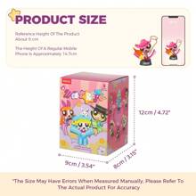 Miniso The Powerpuff Series Western Rose Blind Box Figure Cartoon Cute Desktop Decoration Ornament Toy Gifts (Random Delivery,1pc)