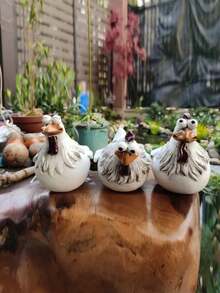 趣味圍欄裝飾雞形惡搞公雞花園裝飾飾品手工藝品戶外陽台園藝花園裝飾圍欄飾品 - 柵欄搞怪雞 - 查看 7