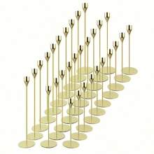 3pcs/30pcs Set Cone Candle Holders, Black, Silver, Rose Gold, Gold Metal Candle Stands Suitable For Weddings, Parties, Fit Candles & LED Candles 1.91cm Thick Home Decor Halloween Decor Fall Decor Room Decor