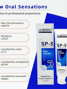 Probiotic | Whitening] WE2C SP5 Probiotic Super White+Whitening Toothpaste | Deep Cleaning, Fresh Breath, Oral Care Set | A Magical Toothpaste That Makes Families Love Brushing Their Teeth - Blue - View 3
